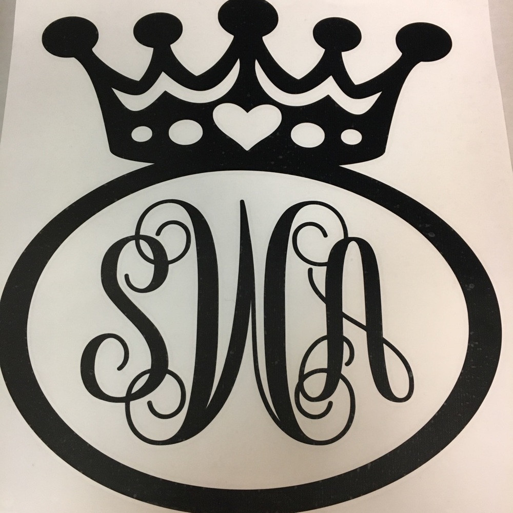 Yeti cup princess monogram decal! 👸👑